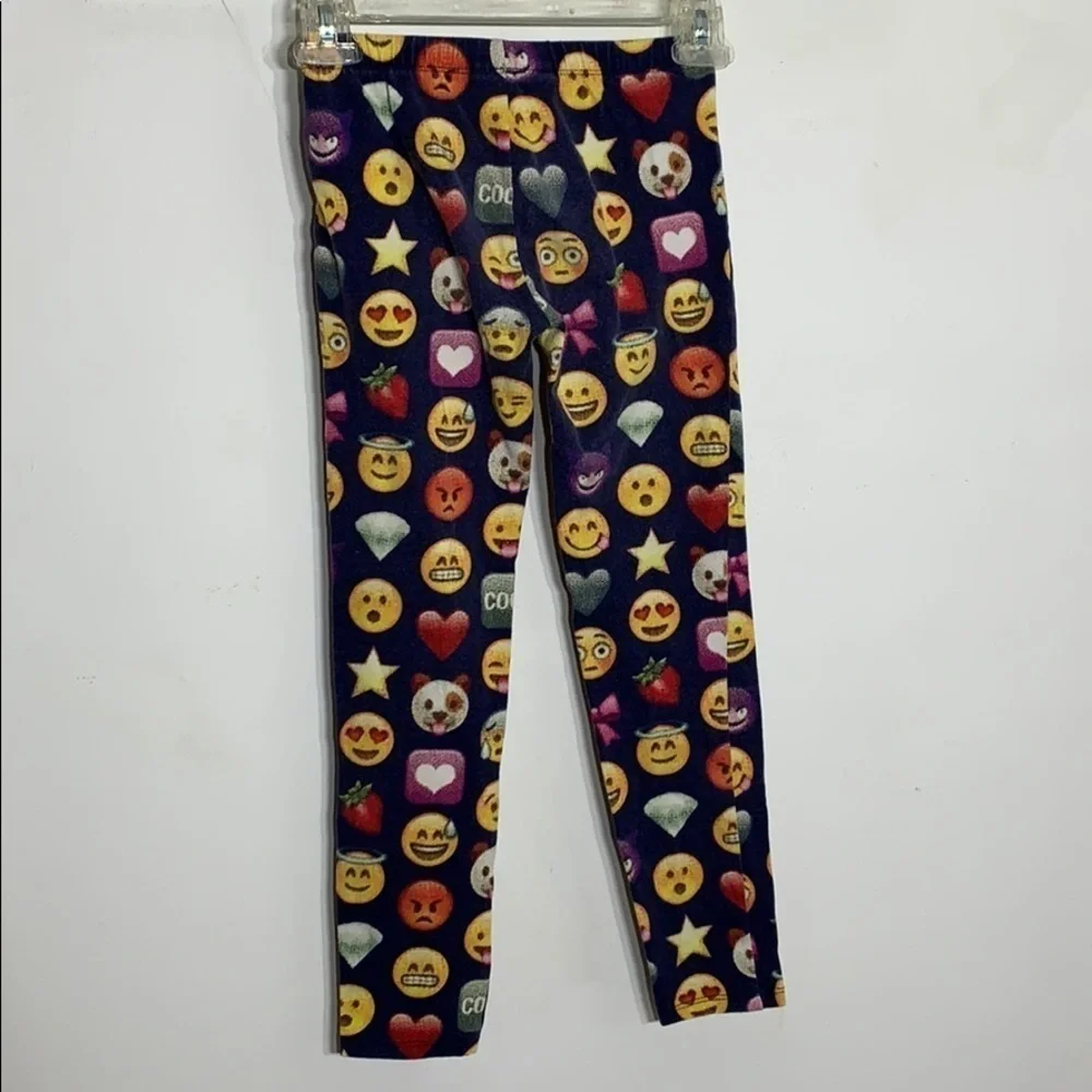 Gap Emoji Print Cotton Straight Legging medium girls casual clothing